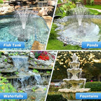 Antfraer Pond Filter with Fountain Pump, 660GPH Pond Filter Built-in U-V Clarifier, Multi-Stage Filtration Pond Filter Box with Filter Medias for Outdoor Ponds Fish Tank Waterfall Fountain - Image 4