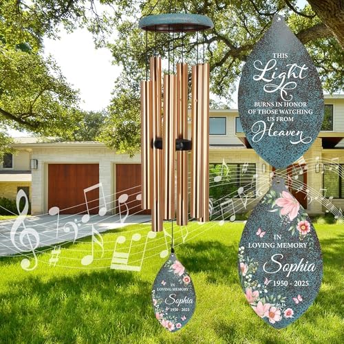 ASTARIN Wind Chimes for Loss of Loved One, Personalized Sympathy Wind Chime for Women, Windchimes Outdoors Deep Tones, Remembrance/Sympathy Gifts Loss of Mother(Produced in Texas) - Image 6