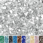 Skyflame 15LB Fire Pit Glass, 1/2-Inch Platinum Tempered Fireglass by Skyflame