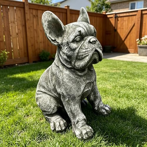 16" Large French Bulldog Statue Resin Outdoor Garden Decor Weatherproof - Image 7