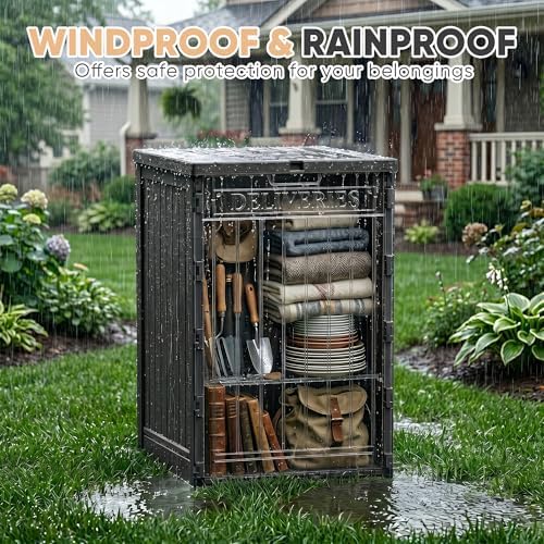 EasyUp 56 Gal Waterproof Outdoor Storage Box UV Resistant Deck Box - Image 2