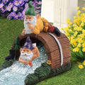 Gnome Sculpture Gutter Diverter Rain, Decorative Gutter Downspout Extension by Unknown