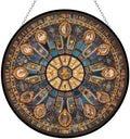 9.84 Inch Monument and Golden Star Suncatcher Stained Glass Window Hangings Sun Catchers Colorful Ornament Gifts for Women Mom Wife Halloween Christmas Housewarming by Unknown