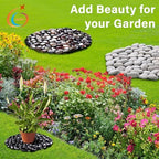 10in River Rock Stepping Stones Set - 6 Pack | Polished Pebble | Long-Lasting PVC Mesh Backing | Perfect for Garden Paths and Lawns Outdoor Landscaping Decoration | Rhombus and Round Set - Image 4