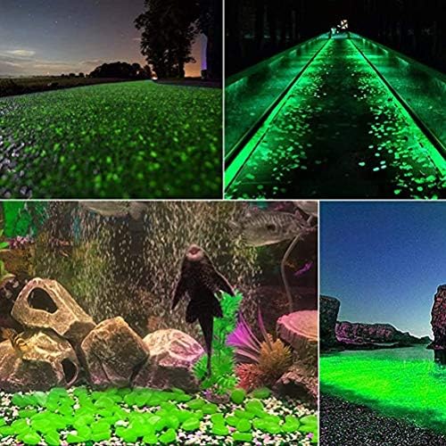 Glowing Stone Green Pebbles in The Dark, Used for Garden Walkway Decoration, Aquarium Fish Tanks, Park Decorations, Etc., Decorative Resin Gravel (Size : 300PCS) - Image 4