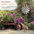 Alpine Corporation JUM264 Garden Metal Kinetic Windmill, 101 Inch Tall, Multi-Color - Image 4