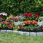 EasyFlex No-Dig Landscape Edging with Anchoring Spikes, 2.7 in. Tall Decorative Stone-Look Garden Border, 60 Foot Kit, Slate Gray - Image 7