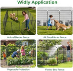 AMAGABELI 8 Panels 46 in(H) X 21 ft(L) Decorative Garden Fence Gate,No Dig Dog Fence Outdoor for Yard,Rustproof Tall Garden Fencing Animal Barrier Metal Wire Panel Border for Flower Bed,Patio - Image 6