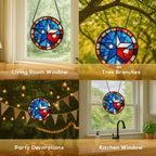Stained Glass Window Hanging，Lone Star Design 11.8in Sun Catchers Indoor Window, Home Decor Inside and Outside the Cottage, Gifts for Women - Image 5