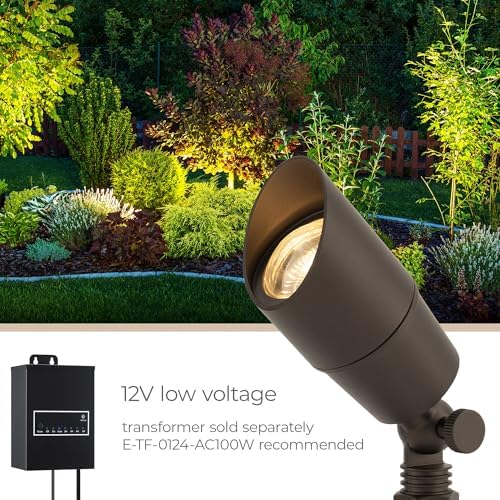 Amped Landscape Lighting 12V Accent Spot Light with MR16 Socket in Bronze Powder Coated Aluminum - Image 3