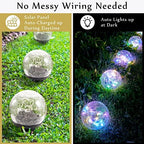 Honoson 4 Pcs Decorative Solar Globe Lights Outdoor Waterproof, 3.9 Inch - Image 4