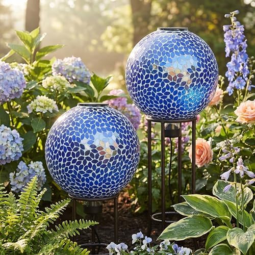 Sunnydaze Solar Gazing Ball for Garden, Lavender - Image 6