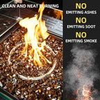 GasSaf 1/4 Inch Amber Fire Glass Reflective Tempered Fireglass, 20 Pound - Image 3