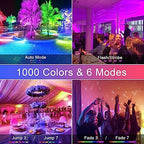Upgraded LED Flood Light Outdoor 25W 4 Pack, DIY Color Changing Christmas Lights Outdoor Patio Floodlights with Remote, IP66 Waterproof RGB Spot Light Timing Uplights for Events Party Stage Light - Image 4