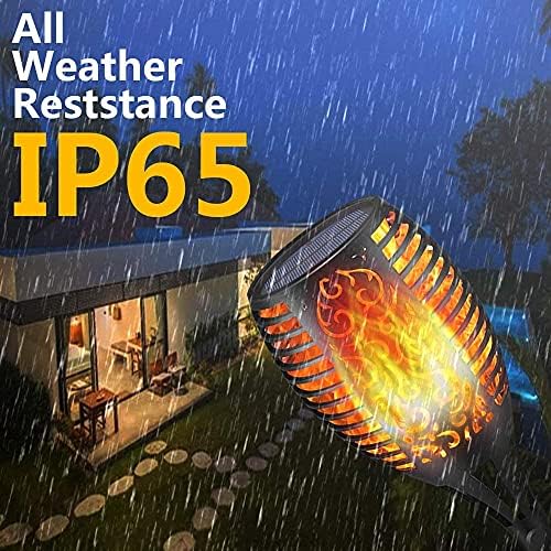 2 Pack Solar Light Outdoor (Super Larger Size) 96led Solar torches for outside,Ultra-Bright Solars Light with Flickering Flame,Auto Lighting Dusk to Dawn Landscape Patio Lights for Garden Decor - Image 5