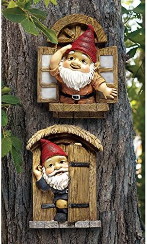 Design Toscano QL94281 Knothole Welcome Gnomes Garden Tree Sculptures, full color - Image 5