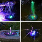 Submersible Sump Pump Floating Solar Fountain Colorful Led Light Garden Fountain Water Pump Garden Decoration Transfer Pump (Color : 6 Led Light) - Image 4