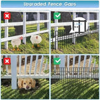 37ft (L) X 13in (H) Garden Animal Barrier Fence, 26 Pack No Dig Dog Fence Border, 1.44in Gap Decorative Fences, Rustproof Metal Wire Garden Border Fence for Dog, Rabbits Ground Stakes - Image 5