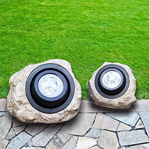 GOODFOEVER Rock Solar Garden Lights, Super Bright Solar Spot Lights, Solar Powered Landscape Lights Outdoor Decorative Waterproof LED Lights for Pathway, Walkway, Yard - Image 2