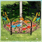 Yaocom 6 Pack Dragonfly Garden Fence 16.5" H x 11.8" W Metal Border - Image 3