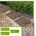 Pangda 16 Pcs Rubber Stepping Stones Outdoor, Copper, Scroll - Image 3