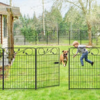 Metal Garden Fence with Gate 36in(H) X18.6ft(L) 1Gate+7Panels Border Fences - Image 6
