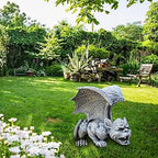 Mischievous Gargoyle Garden Gnome Statue Figurine Art Yard Lawn Hallway Plant Pot for Indoor Outdoor Home Office Collectible Crafts (16x13x14cm) - Image 6