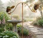 Rustic Metal Double Owl Balancer Kinetic Spinning Outdoor Garden Stake, Wind Sculpture Yard Art Center Piece by Continental+Art+Center