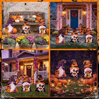 LEIFIDE 3 Pcs Halloween Metal Gnome Stakes, Spooky Garden Signs for Yard - Image 4