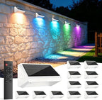 Fence Lights Solar Powered with Remote 12 Pack, IP65 Waterproof by Unknown