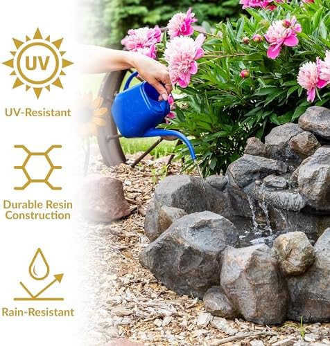 Sunnydaze 18" Rocky Ravine Electric Water Fountain with Submersible Pump - Image 4