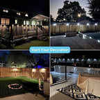 Bridika Solar Fence Lights Warm White & White, Solar Outdoor Wall Lights, Fence Solar Lights Outdoor Waterproof for Step, Backyard, Fence, Wall, Patio, Deck Railing, Stair (8 Pack) - Image 3