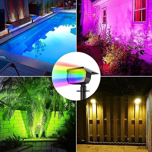 nipify Solar Spot Lights Outdoor Color Changing, Halloween RGB Spotlights - Image 4