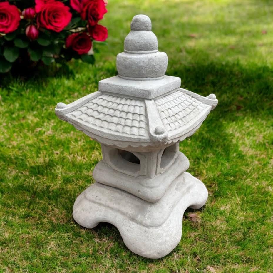 Massive Garden Pagoda Oriental Lantern Sculpture Concrete Pagoda Outdoor Lawn Ornament Pagoda Figurine Yard Lantern Statue - Image 4