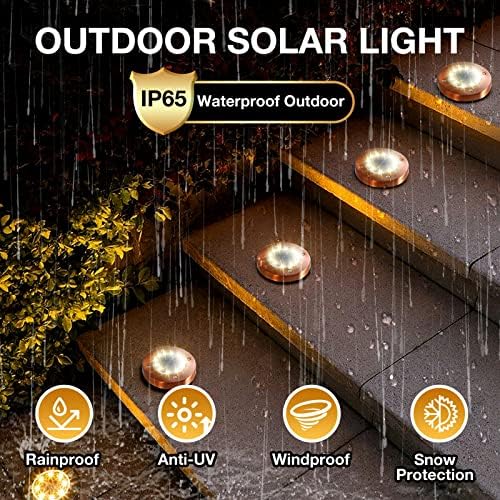 Outdoor In-Ground Lights Solar Disc Lights Outdoor Solar Garden Lights - Image 5