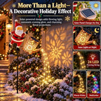 Santa Solar Watering Can Christmas Garden Light Solar Kettle Ground Lights - Image 6