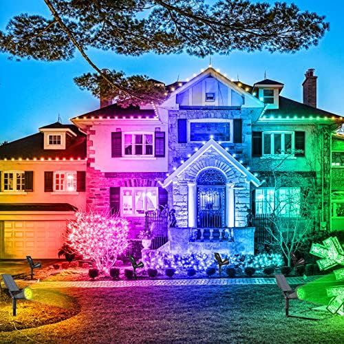 T-SUN Color Changing Solar Spot Lights Outdoor Waterproof, 7 LEDs, 4 Pack - Image 6