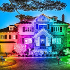 T-SUN Color Changing Solar Spot Lights Outdoor Waterproof, 7 LEDs, 4 Pack - Image 6