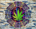 10 Inch Marijuana Pot Leaf Wind Spinner Yard Decor Aluminum Sublimated Garden Art Indoor Outdoor 3D Kinetic RWS-170 by Unknown