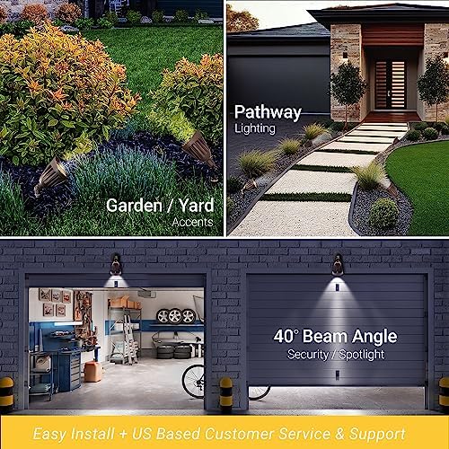 NUWATT 25W Bronze LED Bullet Spot Light for Outdoor Landscapes, CCT 30K-50K - Image 3