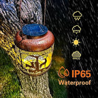 Deer Solar Lanterns Outdoor Waterproof Hanging Solar Lights Deer Gifts for Women Men Metal Decorative LED Lanterns for Yard,Patio,Lawn,Tabletop,Pathway,Landscape,Garden Decor - Image 4