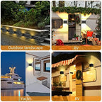 12V Deck Lights Outdoor Waterproof, Low Voltage Hardscape Lighting,Retaining Wall Lights, 7W 3.9 Inch, IP65 Waterproof Step Light, 12V Low Voltage AC, The Warm Light 2700K - Image 5