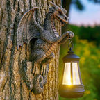 Dragon Tree Hugger with Solar Lantern Dragon Lamp Decor Garden Statue Outside Outdoor Yard Unique Gifts for Mom Women Grandma - Image 2
