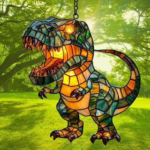 Cute Chibi T-rex Acrylic Suncatcher - Image 3