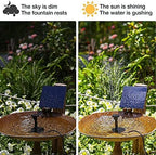 Submersible Sump Pump Water Pump, Solar Water Pump Fountain For Garden Swimming Pool Pond Outdoor Solar Panel Fountain Floating Fountain Garden Decoration Transfer Pump (Color : 2.5W) - Image 7