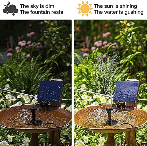 Submersible Sump Pump Water Pump, Solar Water Pump Fountain For Garden Swimming Pool Pond Outdoor Solar Panel Fountain Floating Fountain Garden Decoration Transfer Pump (Color : 2.5W) - Image 7