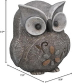Roman 7.75" H Pebble Owl Statue Pudgy Pals, Garden Decor, Garden Gift - Image 4