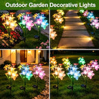 Solar Garden Lights, 3 Pack Swaying Butterfly Flower Yard Light - Image 3