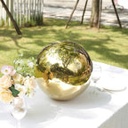 Balsa Circle 16 in Gold Stainless Steel Globe Gazing Reflective Mirror Balls Outdoor Garden Decor Centerpieces Wedding Party Events Reception Home Decorations Modern Ornaments Landscaping Accents - Image 4