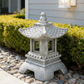 12" Tall Japanese Pagoda Garden Statue - Zen Buddha Outdoor/Indoor Resin Sculpture with Sturdy Base, Asian Zen Temple Decor for Patio, Yard, Balcony, Tabletop by Unknown